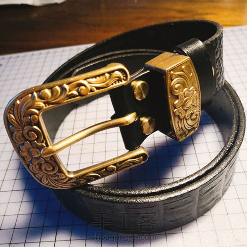 ☞新手入门☜精致鳄鱼纹皮带教程 第9步