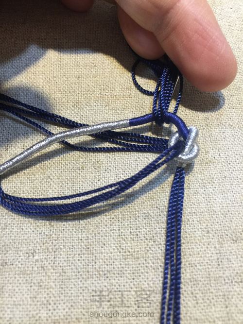同心结项链绳 第8步
