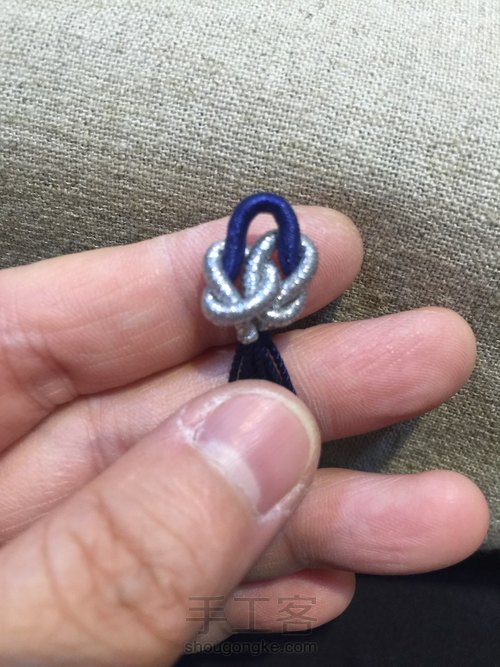 同心结项链绳 第9步