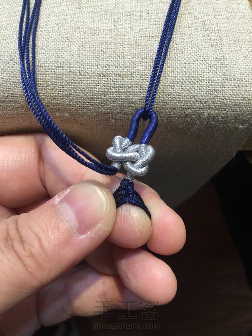 同心结项链绳 第11步