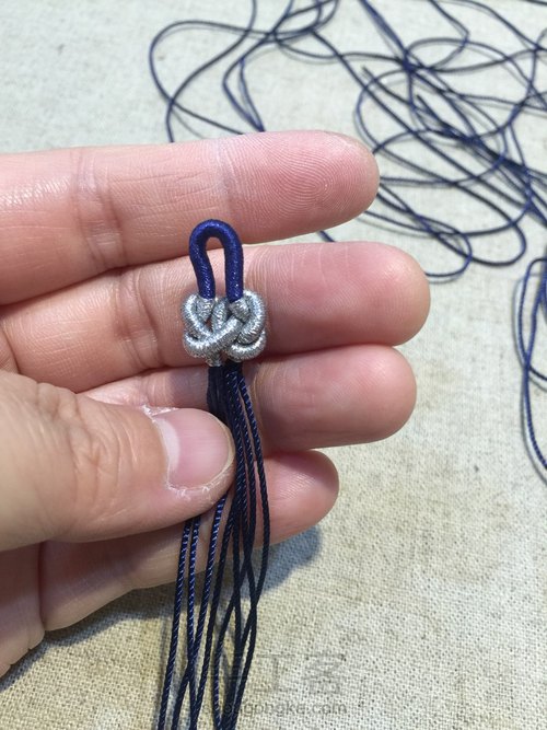 同心结项链绳 第10步