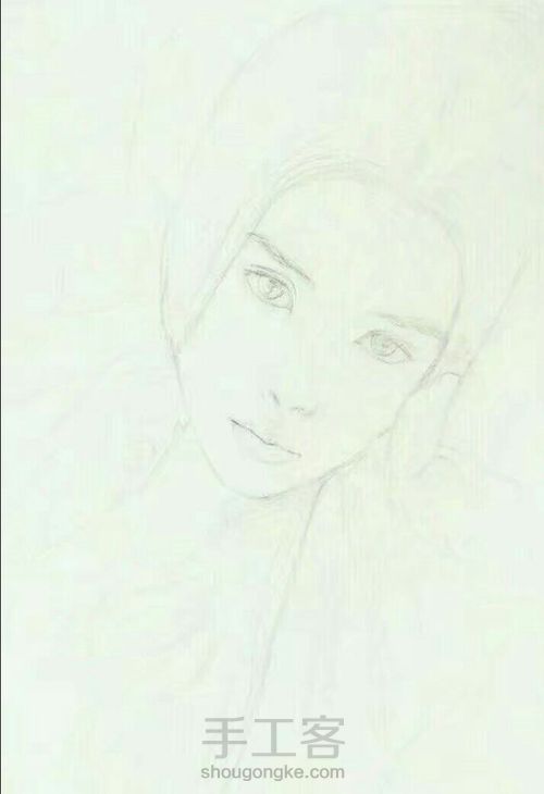 【水彩肖像】 第1步