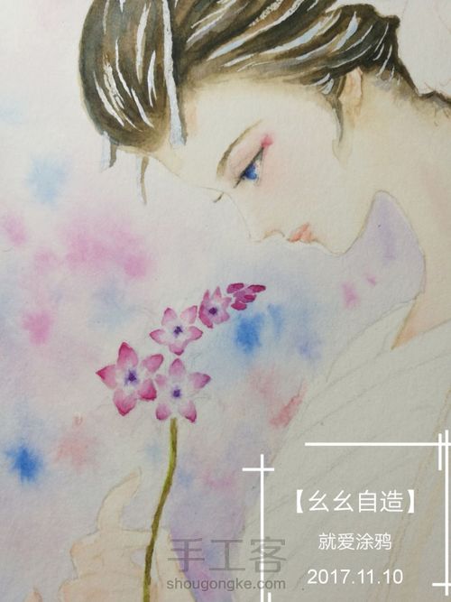 【幺幺自造】画个美人顺便试试梵高40色 第28步