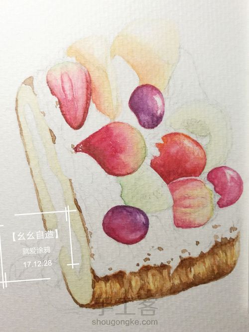 【幺幺自造】甜品系列: 鲜果奶油卷 第15步