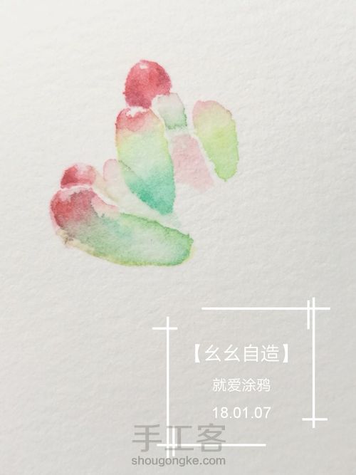 【幺幺自造】多肉图谱之2: 虹之玉 第4步