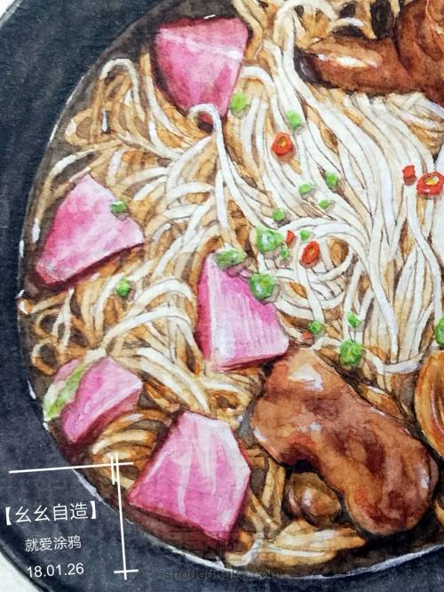 【幺幺自造】美食系列之: 酸萝卜猪脚面线 第3步