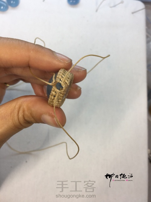 菱形铜珠石头包边 第3步