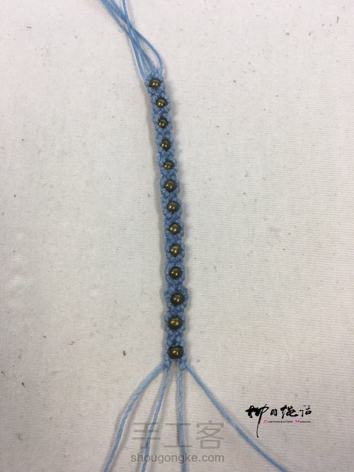 菱形铜珠石头包边 第9步