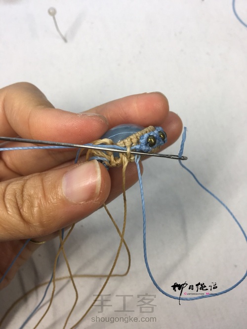 菱形铜珠石头包边 第11步