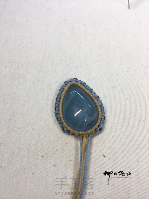 菱形铜珠石头包边 第12步