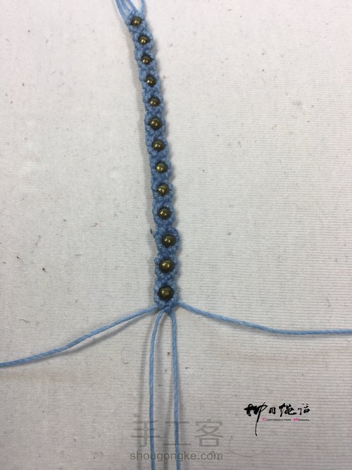 菱形铜珠石头包边 第10步