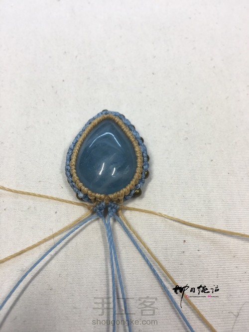 菱形铜珠石头包边 第16步