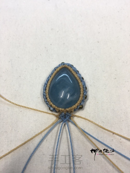 菱形铜珠石头包边 第17步