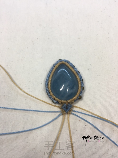 菱形铜珠石头包边 第18步