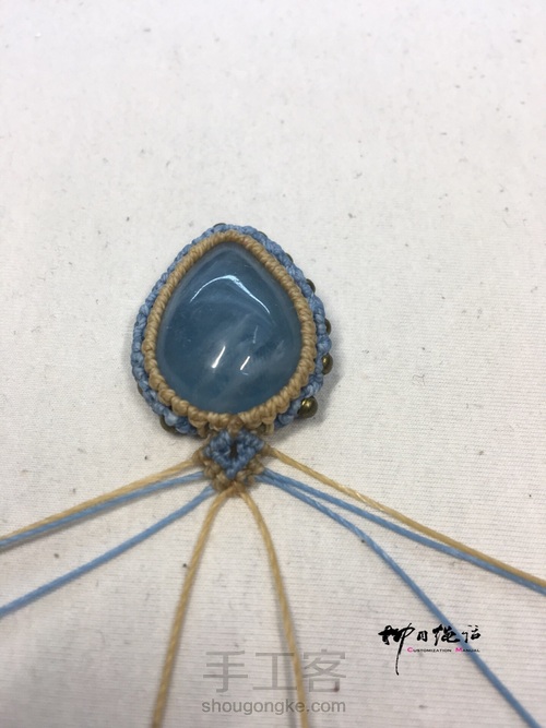 菱形铜珠石头包边 第19步