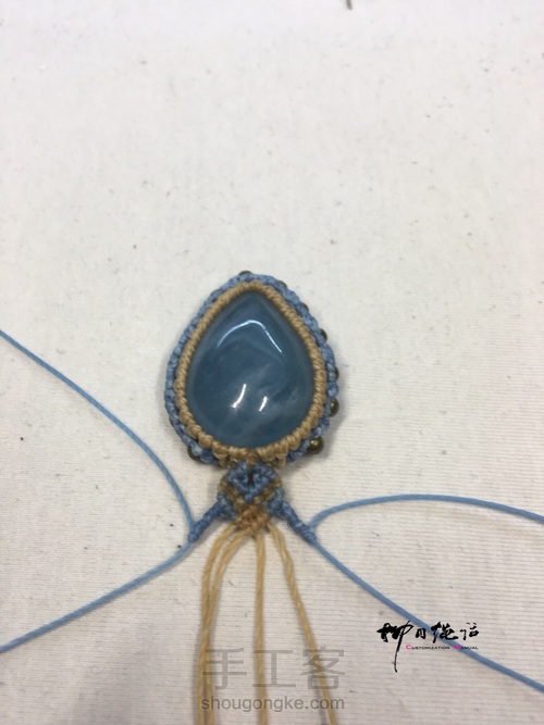 菱形铜珠石头包边 第21步