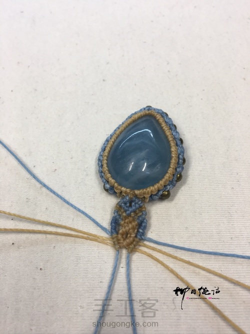 菱形铜珠石头包边 第23步