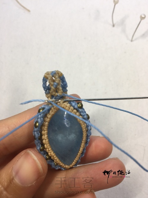 菱形铜珠石头包边 第27步