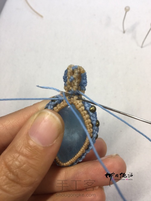 菱形铜珠石头包边 第28步