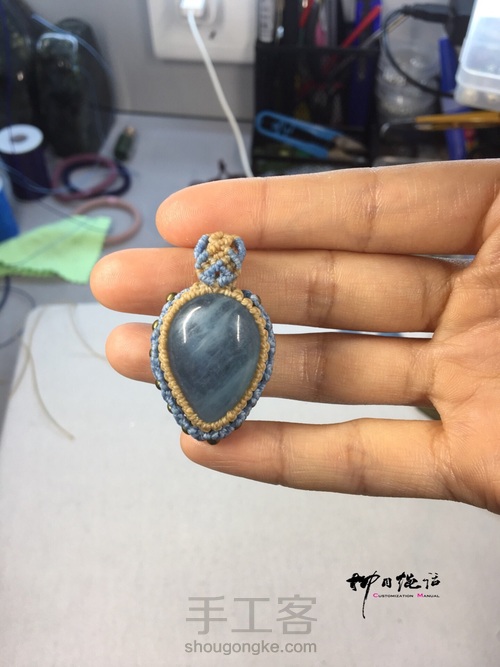 菱形铜珠石头包边 第29步