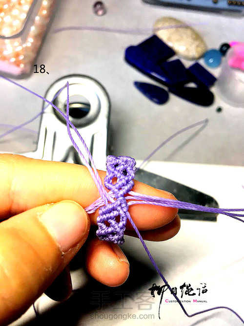 铁网戒指vs斜卷结 第20步