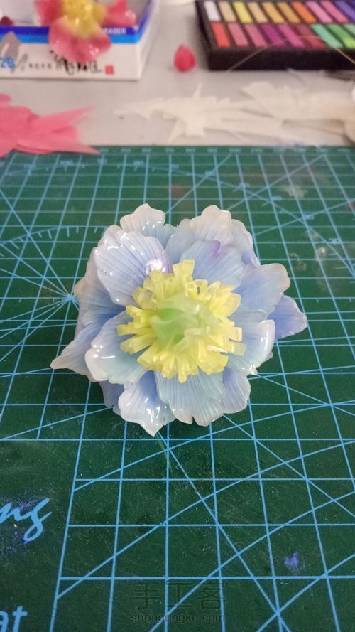 立体热缩《蓝绒蒿》 第10步