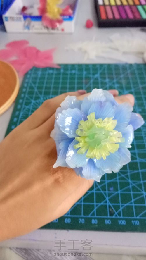 立体热缩《蓝绒蒿》 第12步