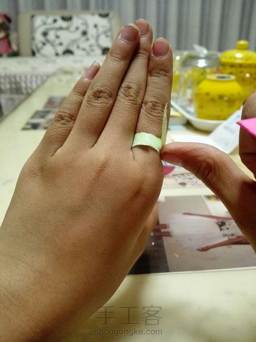 DIY蝴蝶结戒指💍 第15步
