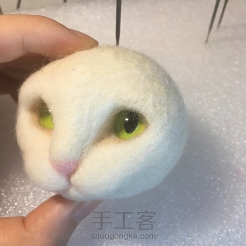 折耳猫咪头像挂件制作 第11步