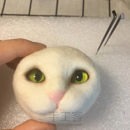 折耳猫咪头像挂件制作 第12步
