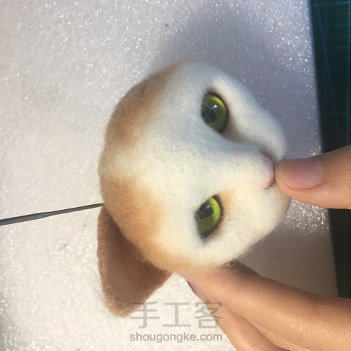 折耳猫咪头像挂件制作 第16步