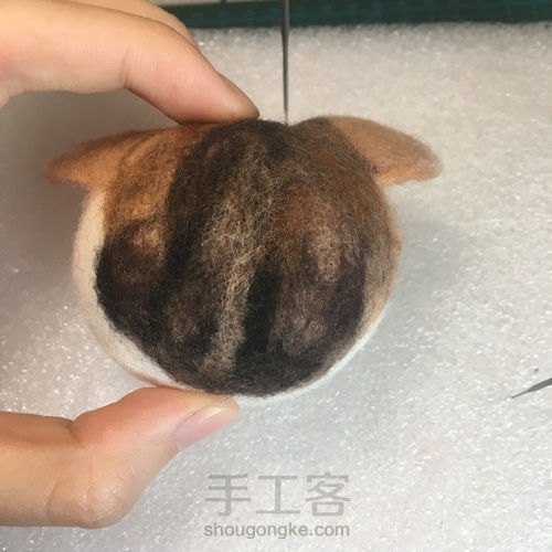 折耳猫咪头像挂件制作 第19步