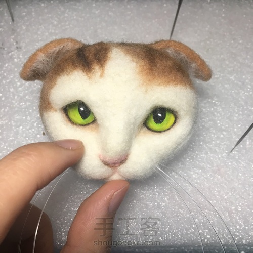 折耳猫咪头像挂件制作 第20步