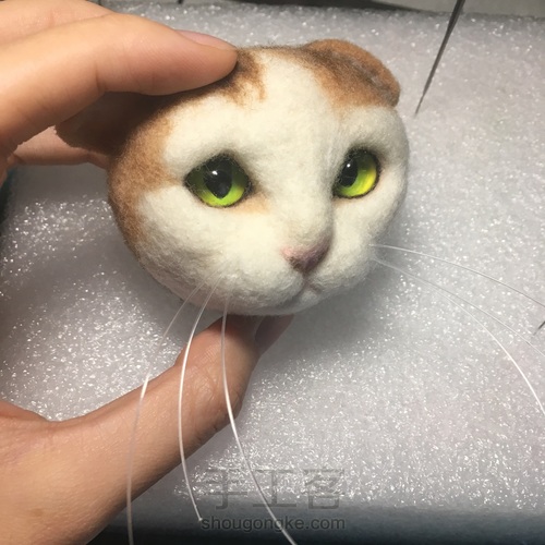 折耳猫咪头像挂件制作 第21步