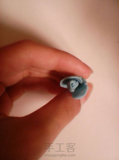 DlY粘土玫瑰花 第7步