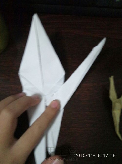 折纸灰常简单的千纸鹤 第5步