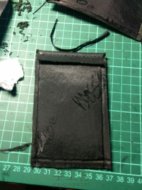 黑色牛皮方包 第12步