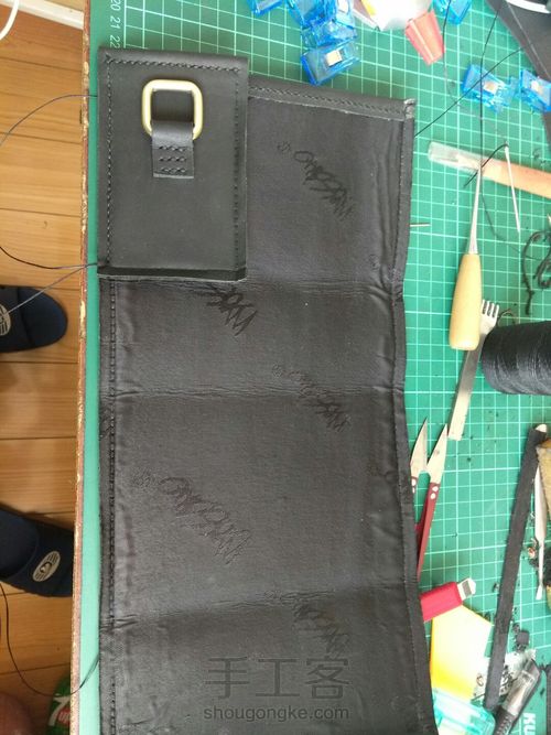 黑色牛皮方包 第20步
