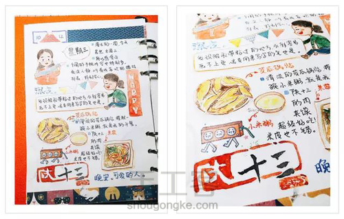 【原创】手残党福利如何画出完美的手帐 快来一起get 第15步