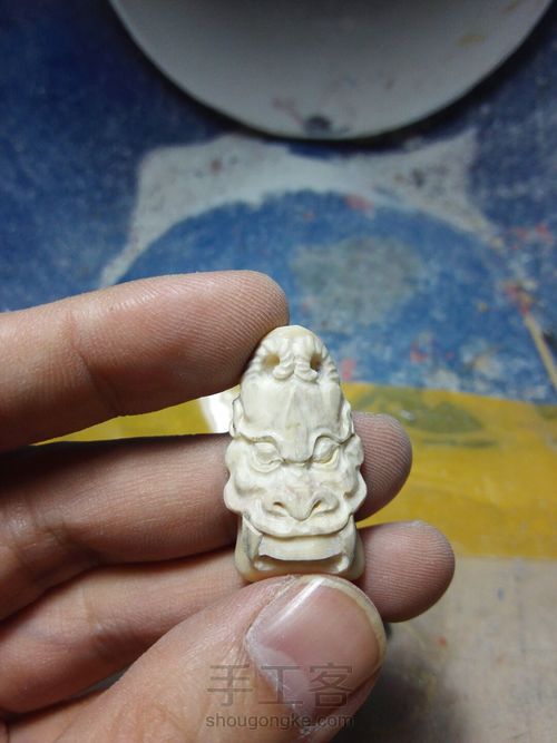 《兽首》雕刻过程 第5步