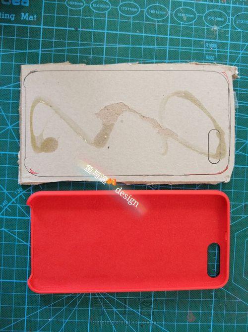 星空染色皮雕《爱的小熊》手机壳 第1步