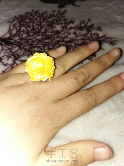 丝带玫瑰花戒指💍 第16步