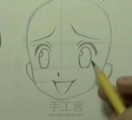 动漫人物手绘教程 第4步