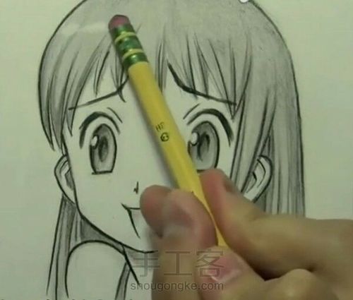 动漫人物手绘教程 第7步