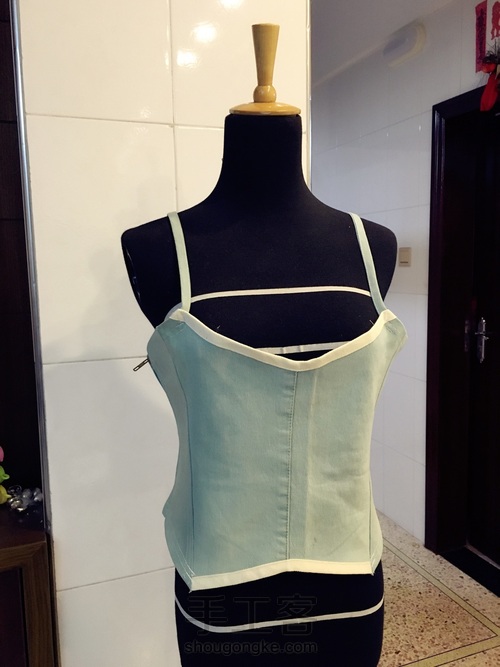 牛仔马甲 第2步