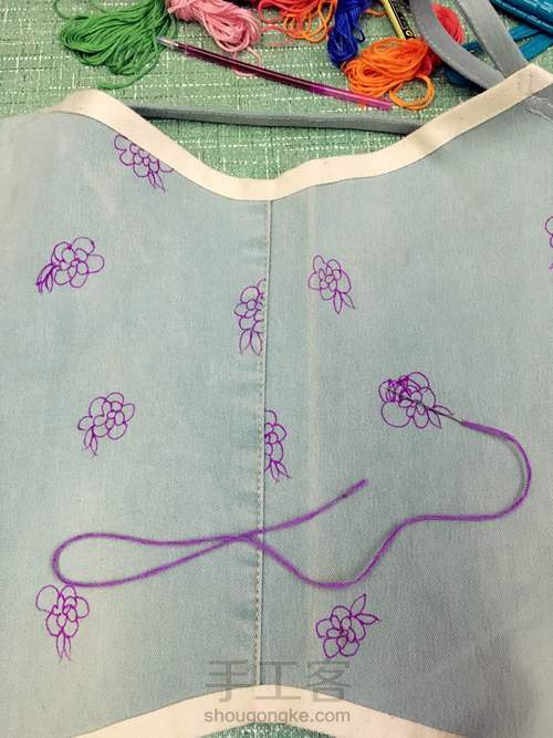 牛仔马甲 第5步