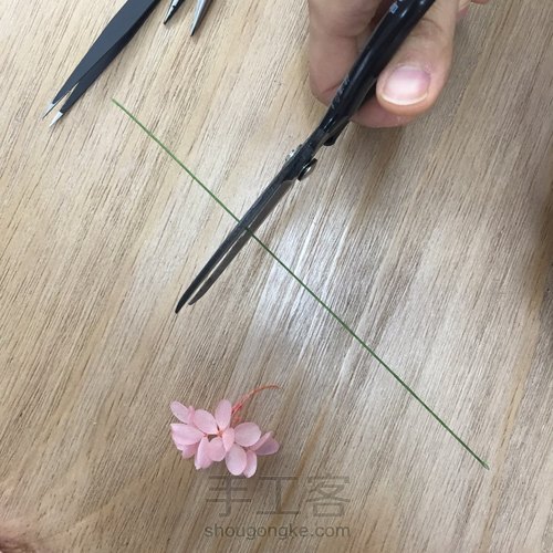 零基础花艺课-粉色系永生花小桌花by花功夫永生花 第10步