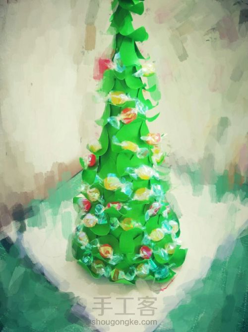 圣诞糖果树。 第13步