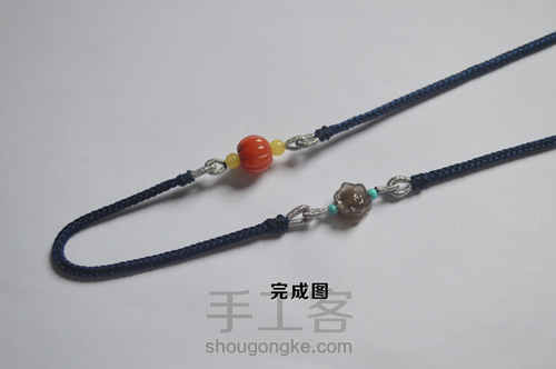 毛衣穿出高级感，这些单品少不了，八股辫毛衣链项链绳教程 第19步