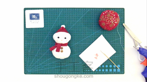 圣诞节还在送苹果？DIY的雪人娃娃更可爱暖心 第30步